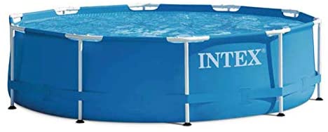 Intex 28202UK 10ft x 30in Metal Frame Swimming Pool with Filter Pump, 4500 liters, Blue, 305x76 cm