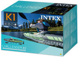Intex Challenger K1 Kayak, Man Inflatable Canoe with Aluminum Oars and Hand Pump